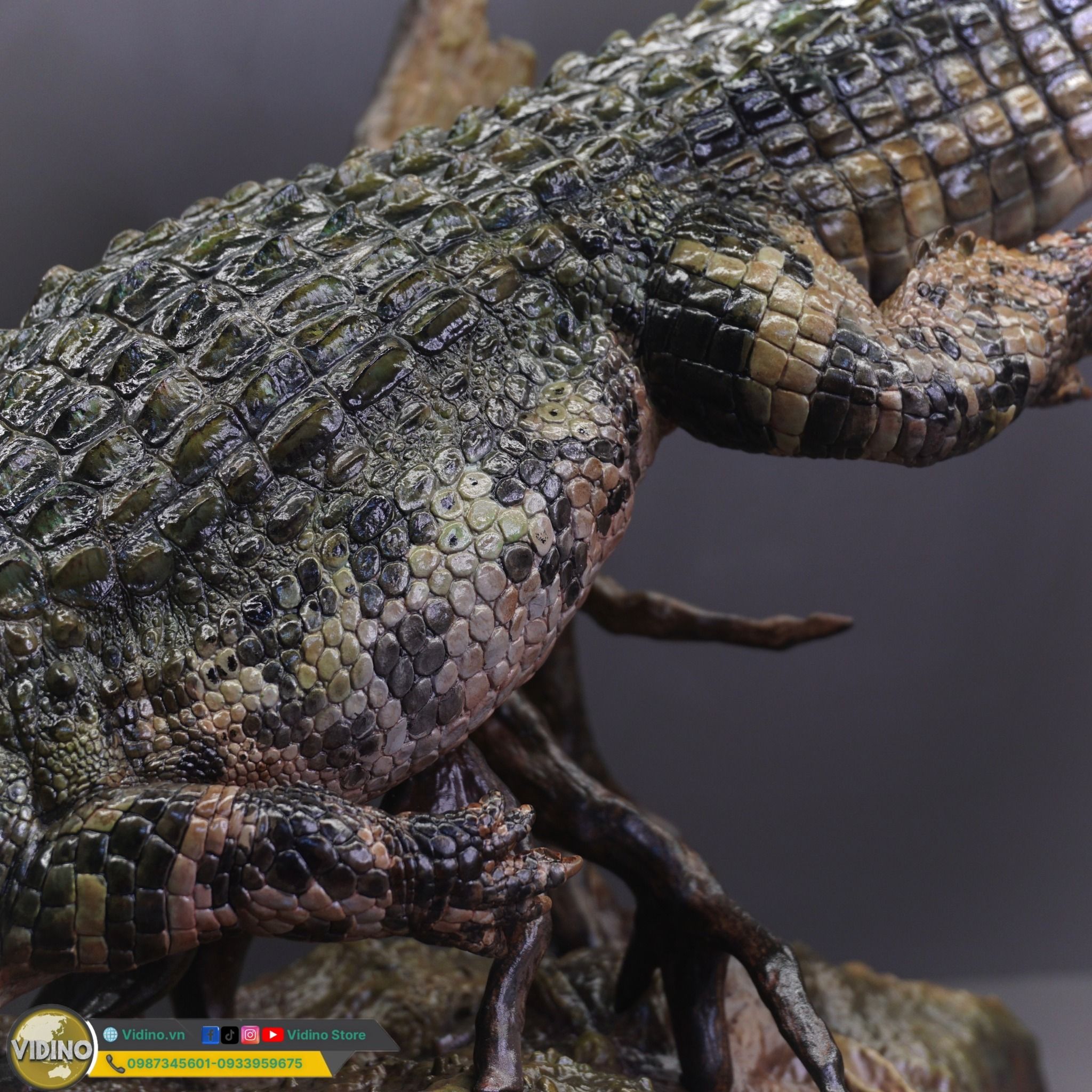  Mô hình cá sấu tiền sử purussaurus musee tỷ lệ 1/18 
