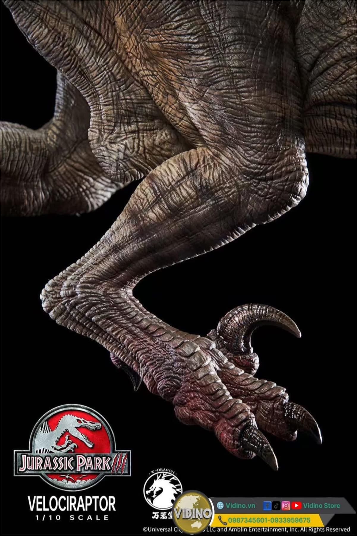  Mô hình Velociraptor bản quyền jurassic park 3 wdragon studio 