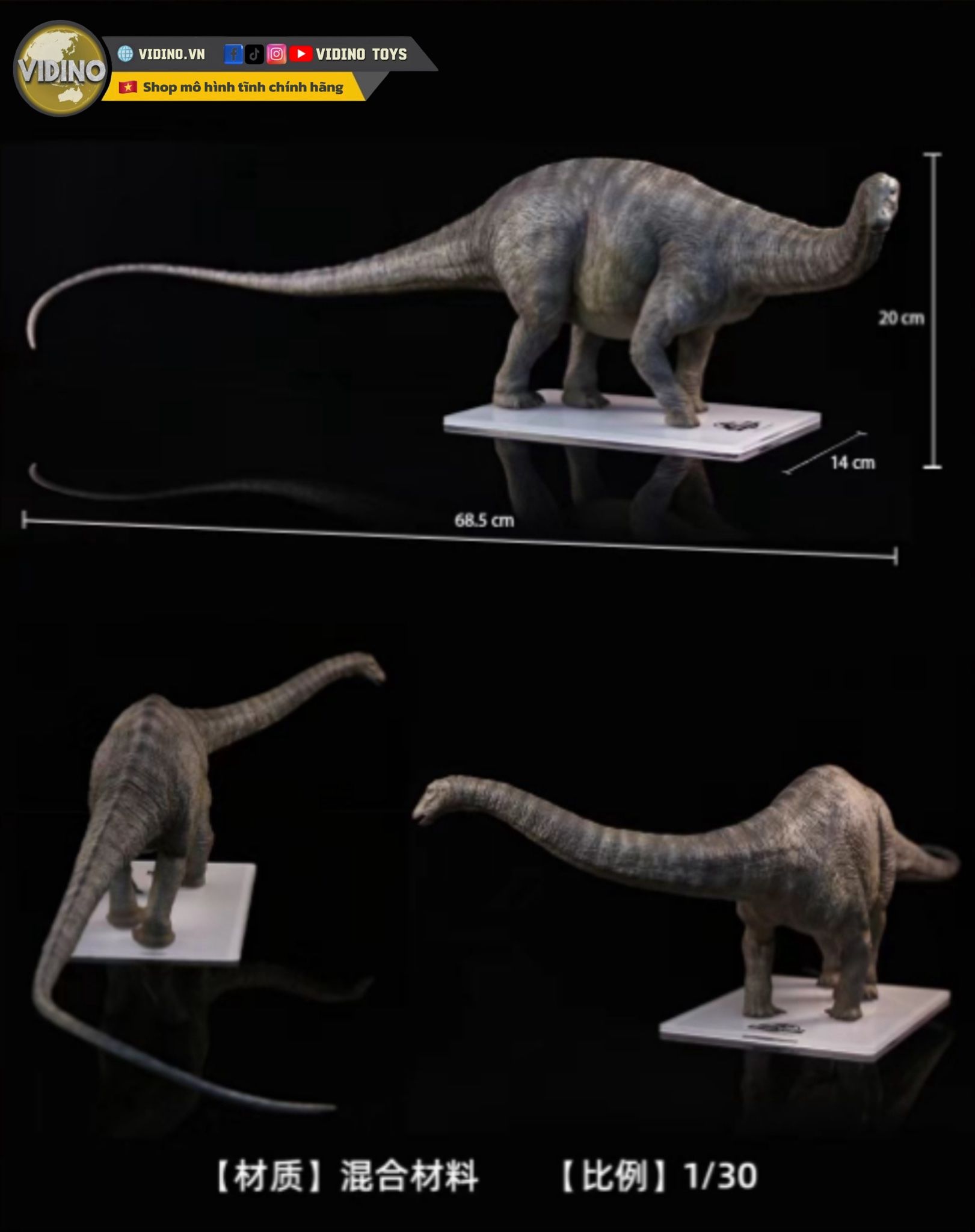  Mô hình Apatosaurus Dinodream bản quyền Universal Jurassic world. 
