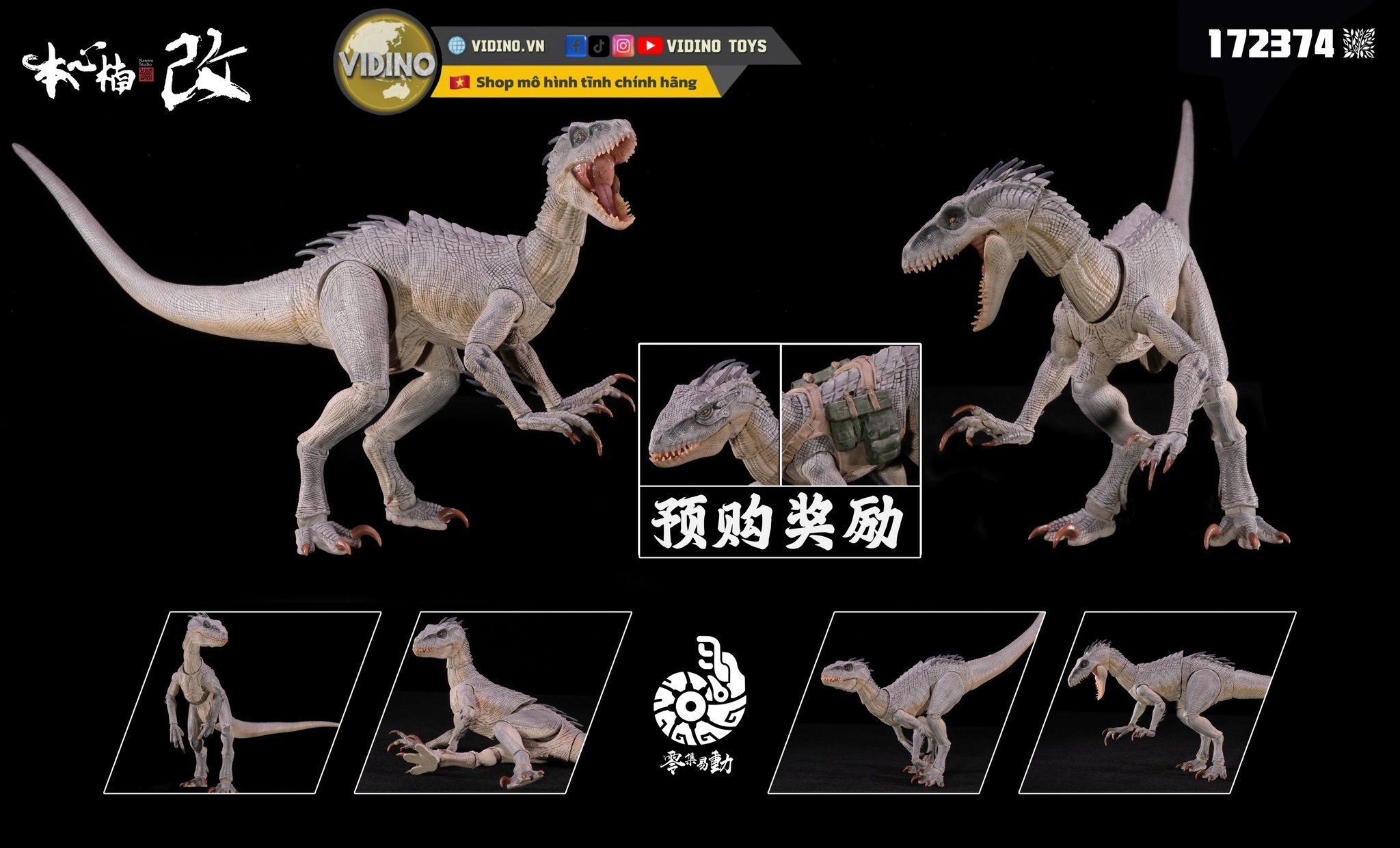  Mô hình khủng long indoraptor Nanmu benxin studio. 