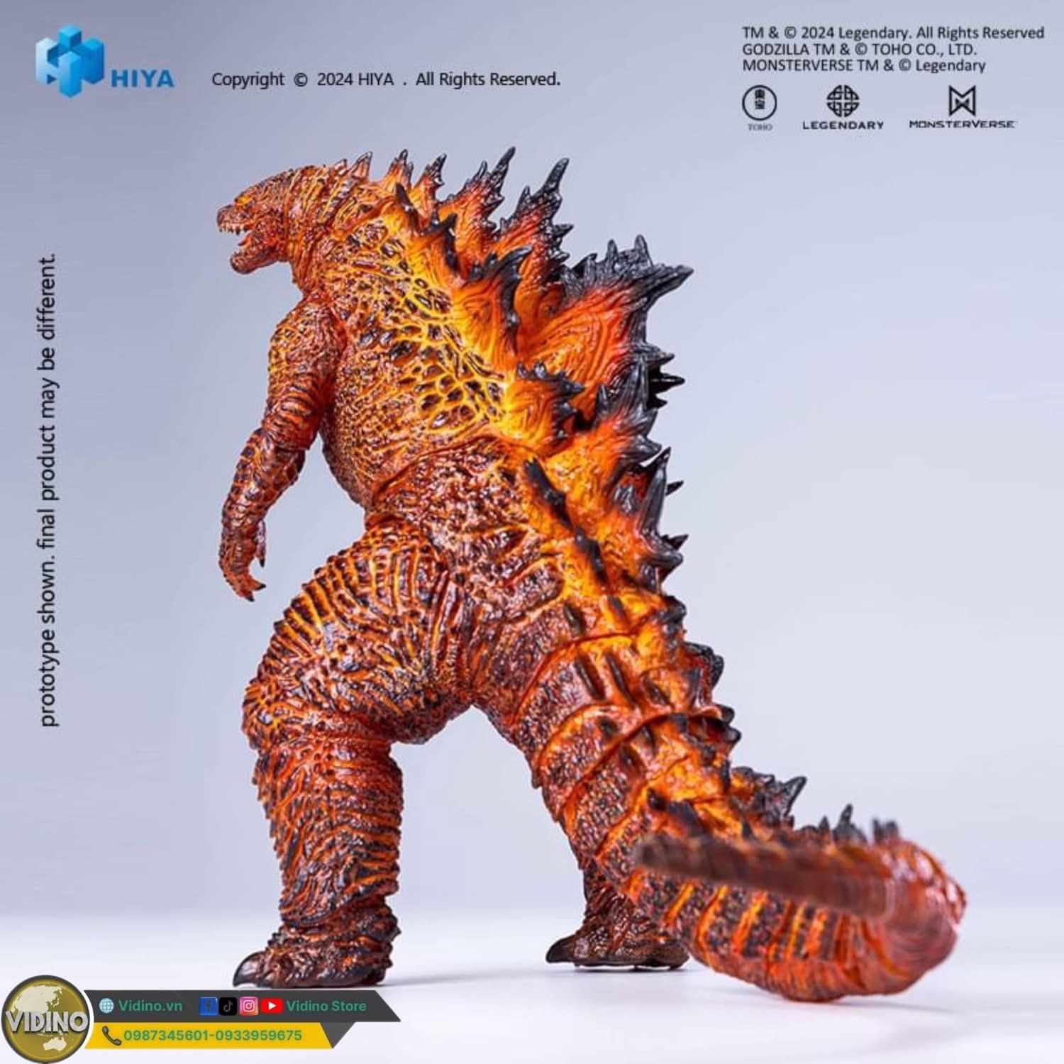  Mô hình Godzilla king of the monster bản burning godzilla battle ver 2019 hiya toys. 