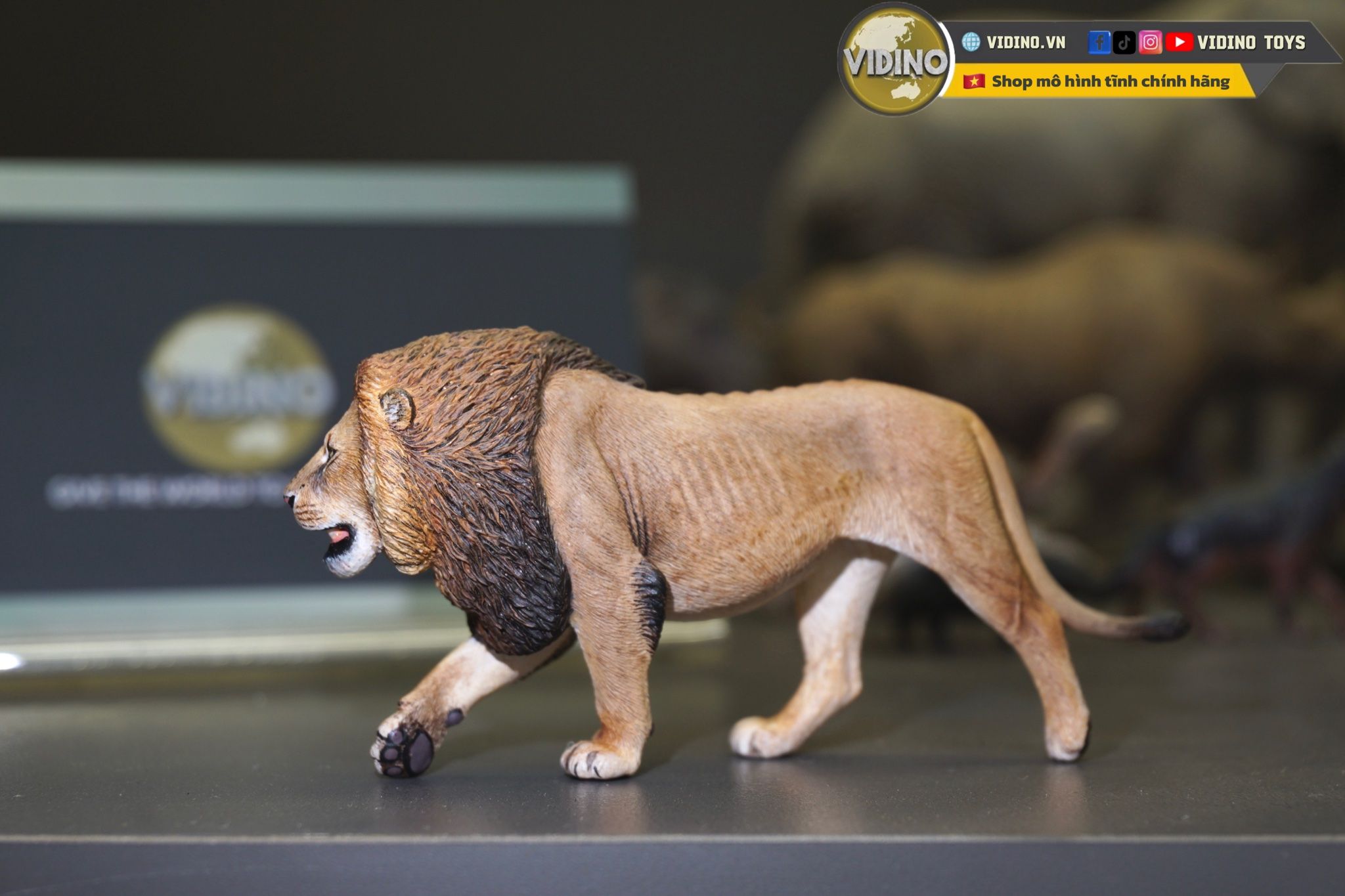  Mô hình động vật sư tử đực châu phi hunting studio tỷ lệ 1/35. 