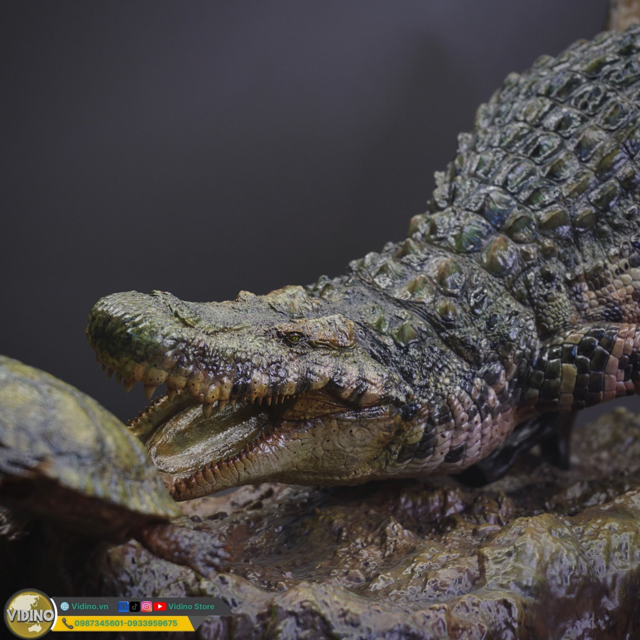  Mô hình cá sấu tiền sử purussaurus musee tỷ lệ 1/18 