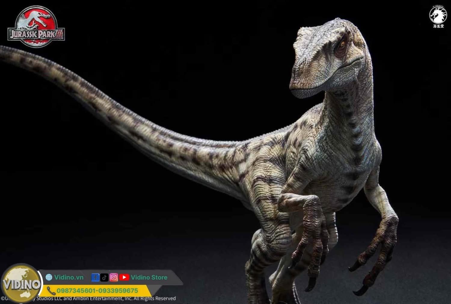  Mô hình Velociraptor bản quyền jurassic park 3 wdragon studio 