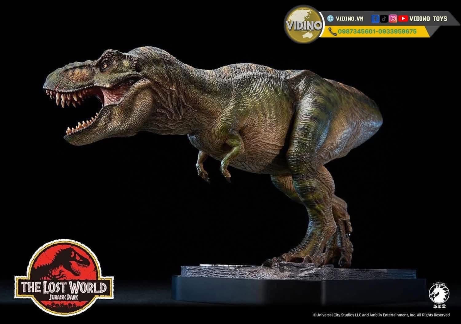  Mô hình T.rex ( Tyranosaurus)  Khủng long Bạo chúa Jurassic Park lostworld Wdragon studio tỷ lệ 1/35. 