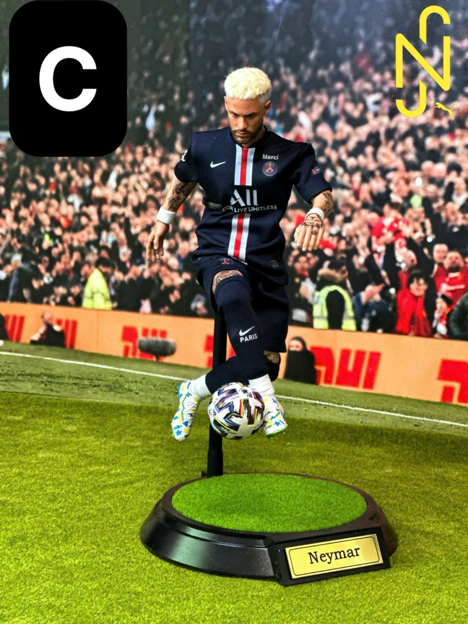  Mô hình cầu thủ bóng đá Neymar Brazil,CLB, tỷ lệ 1/6 ( Part 1). 