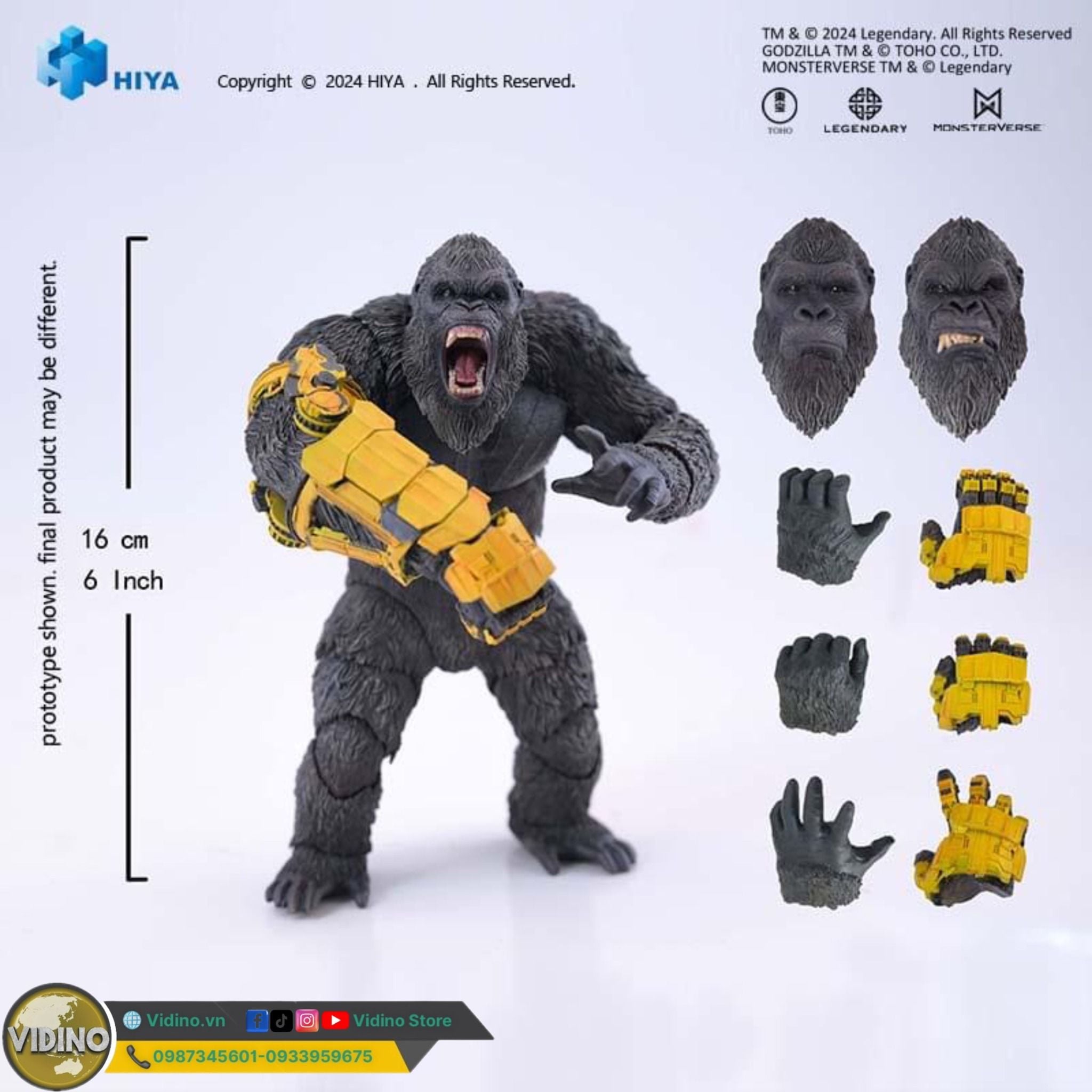  Mô hình kong 2024 hiyatoys bản găng tay new empire. 
