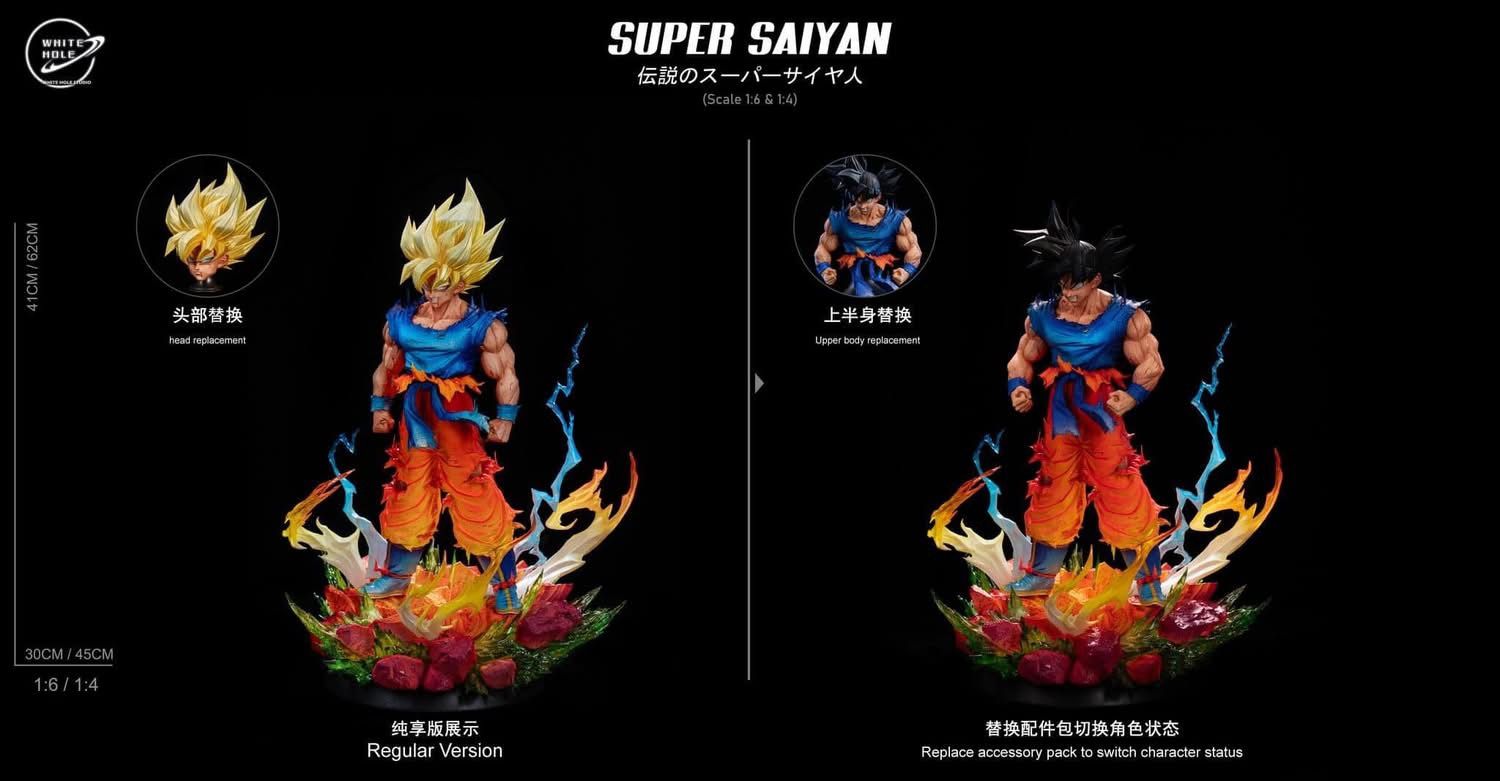  Mô hình songoku super saiyan hãng white hole studio. 