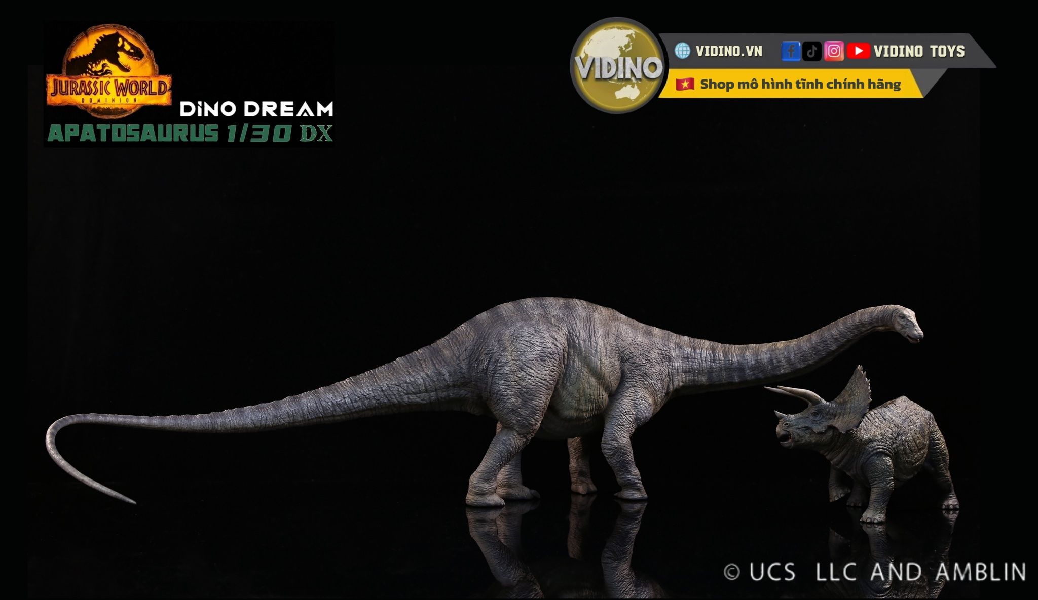  Mô hình Apatosaurus Dinodream bản quyền Universal Jurassic world. 