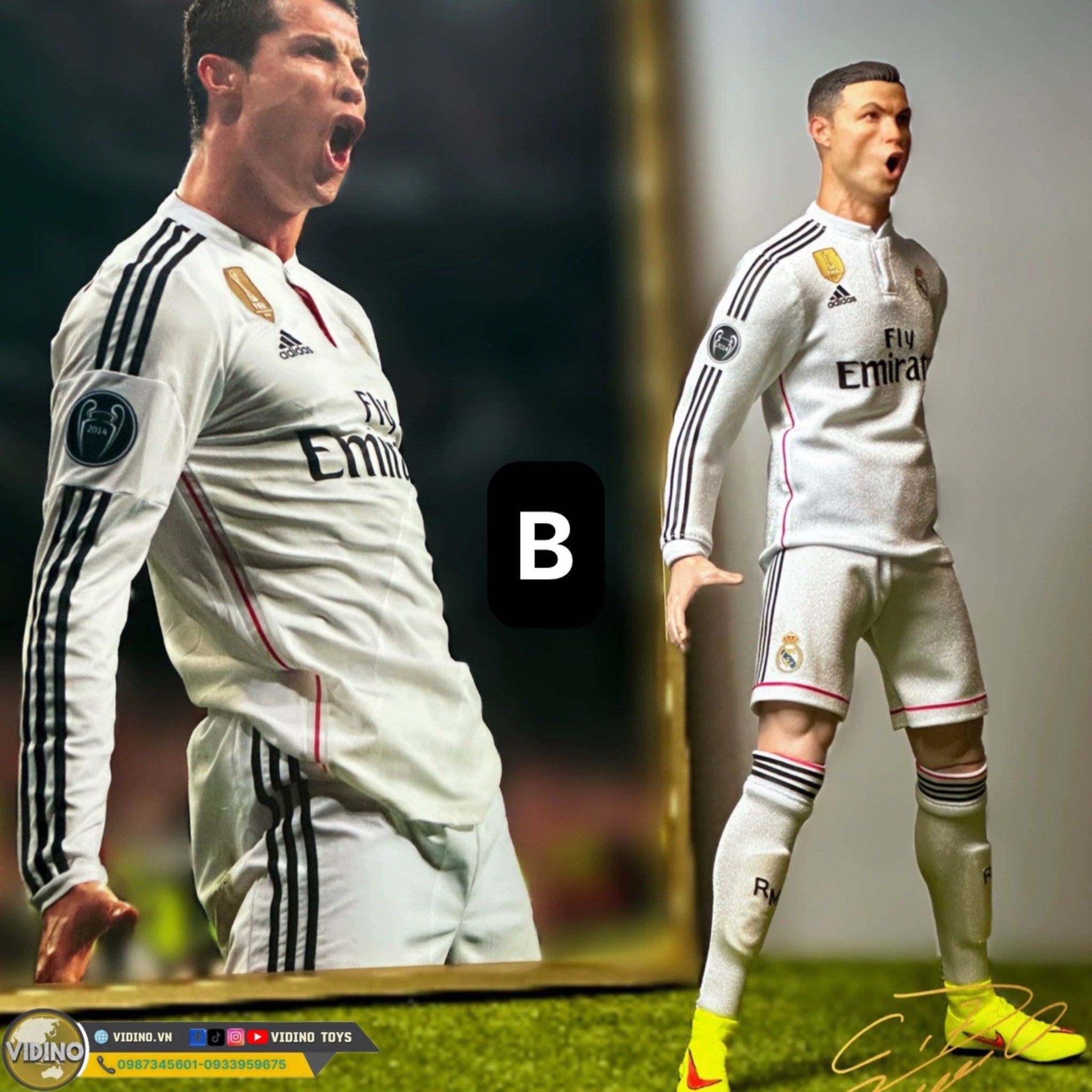  Mô hình cầu thủ bóng đá Cristiano Ronaldo CR7 Real Maldrid tỷ lệ 1/6 ( Part 1). 