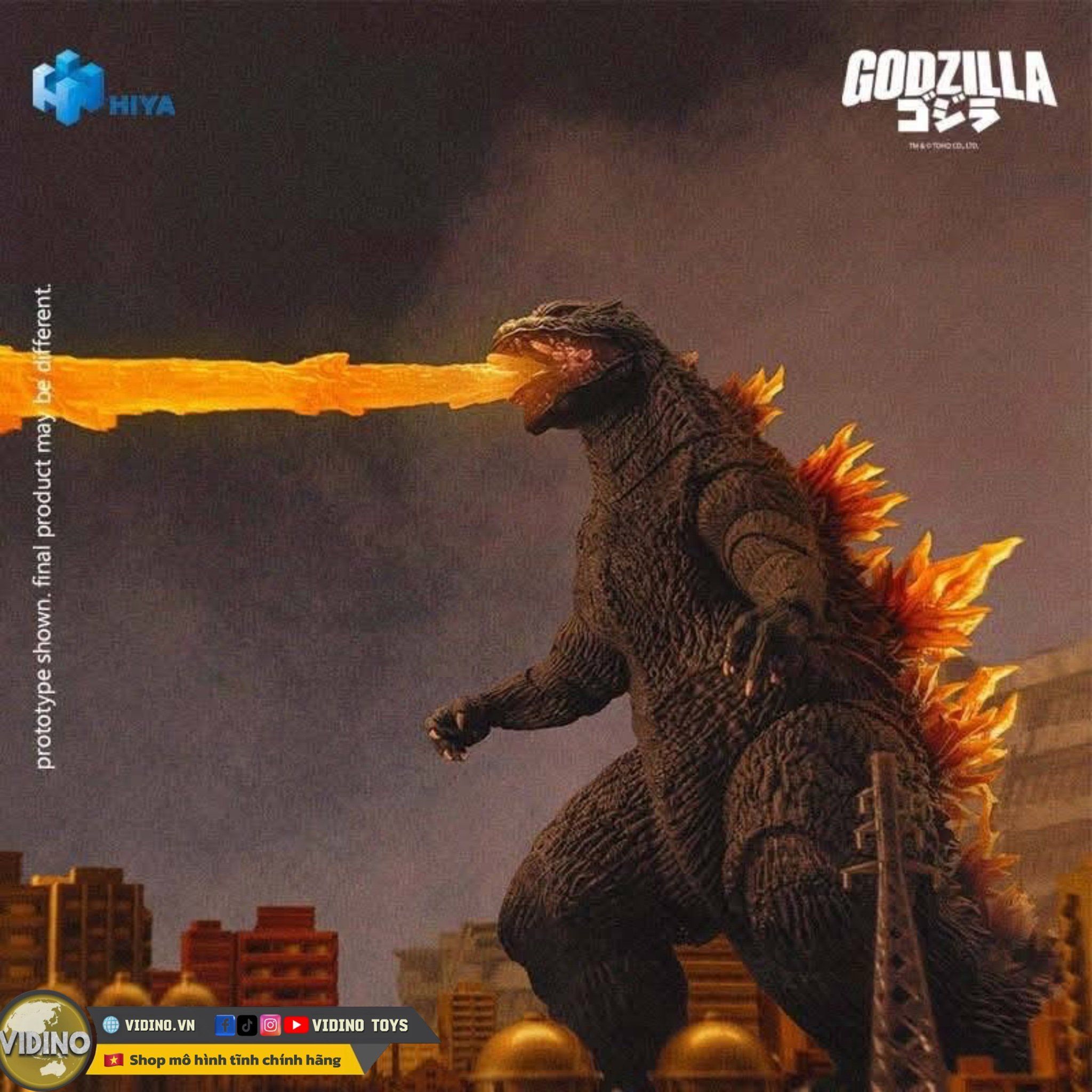  Mô hình godzilla 2000 heatray hiya toys. 