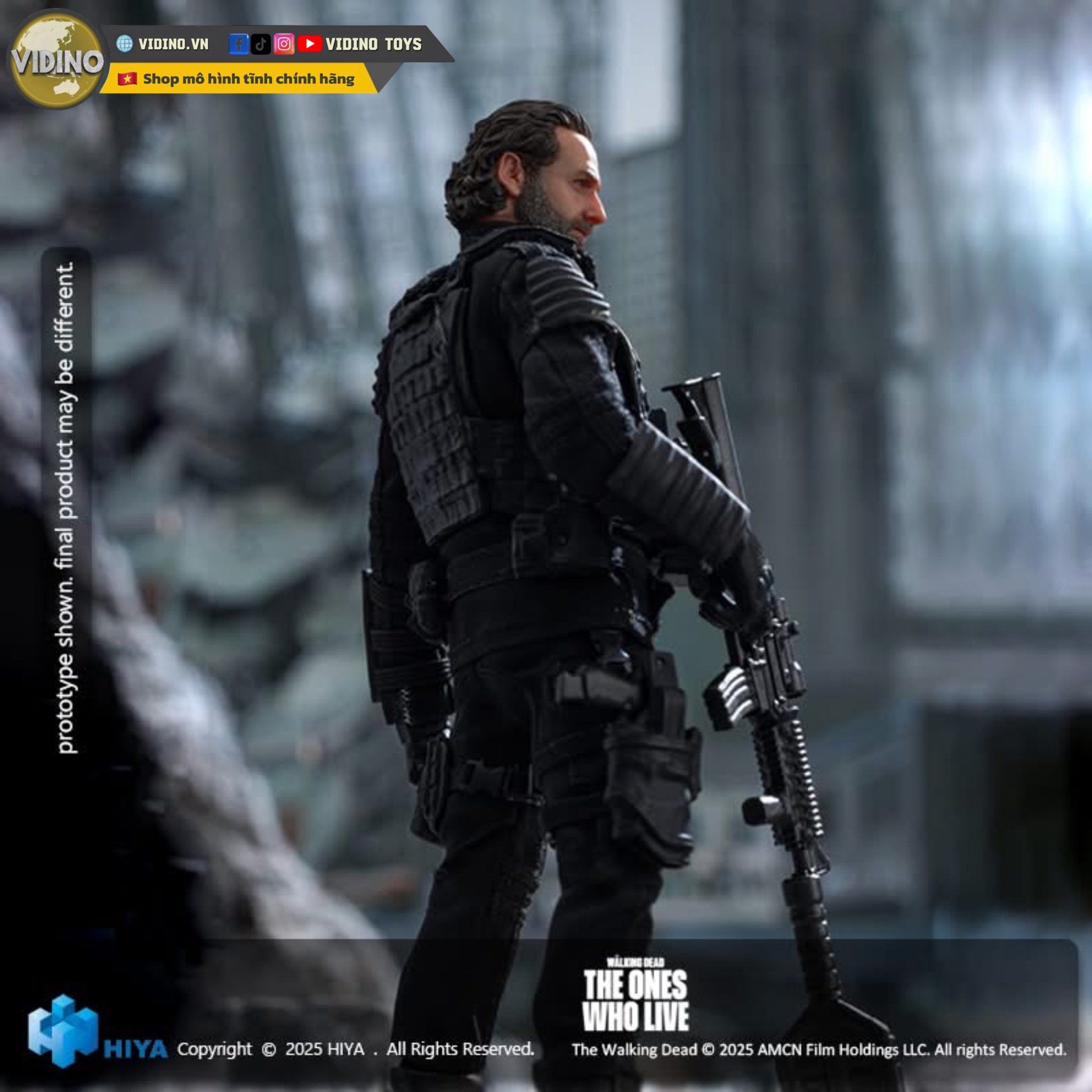  Action Figure Rick Walking Dead Hiyatoys Scale 1/12. 