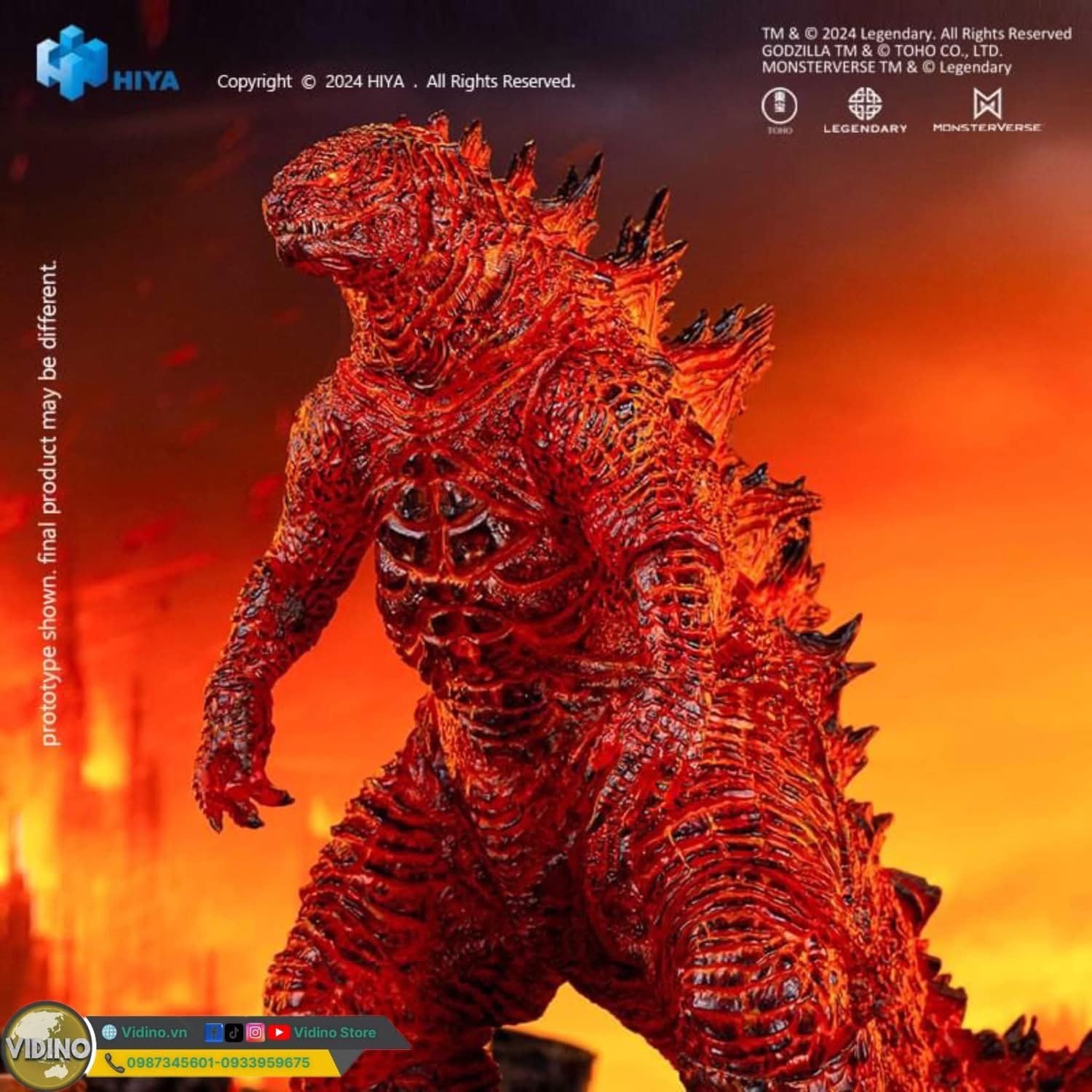  Mô hình Godzilla king of the monster bản burning godzilla battle ver 2019 hiya toys. 