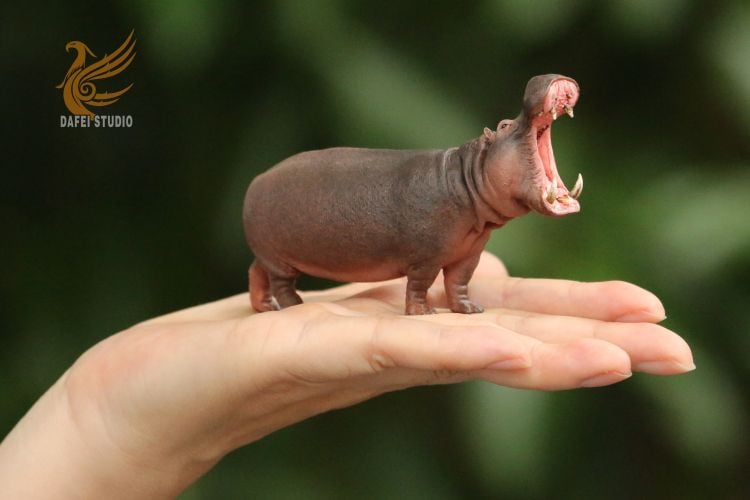  Mô hình động vật hà mã hãng Dafei Studio tỷ lệ 1/35. 