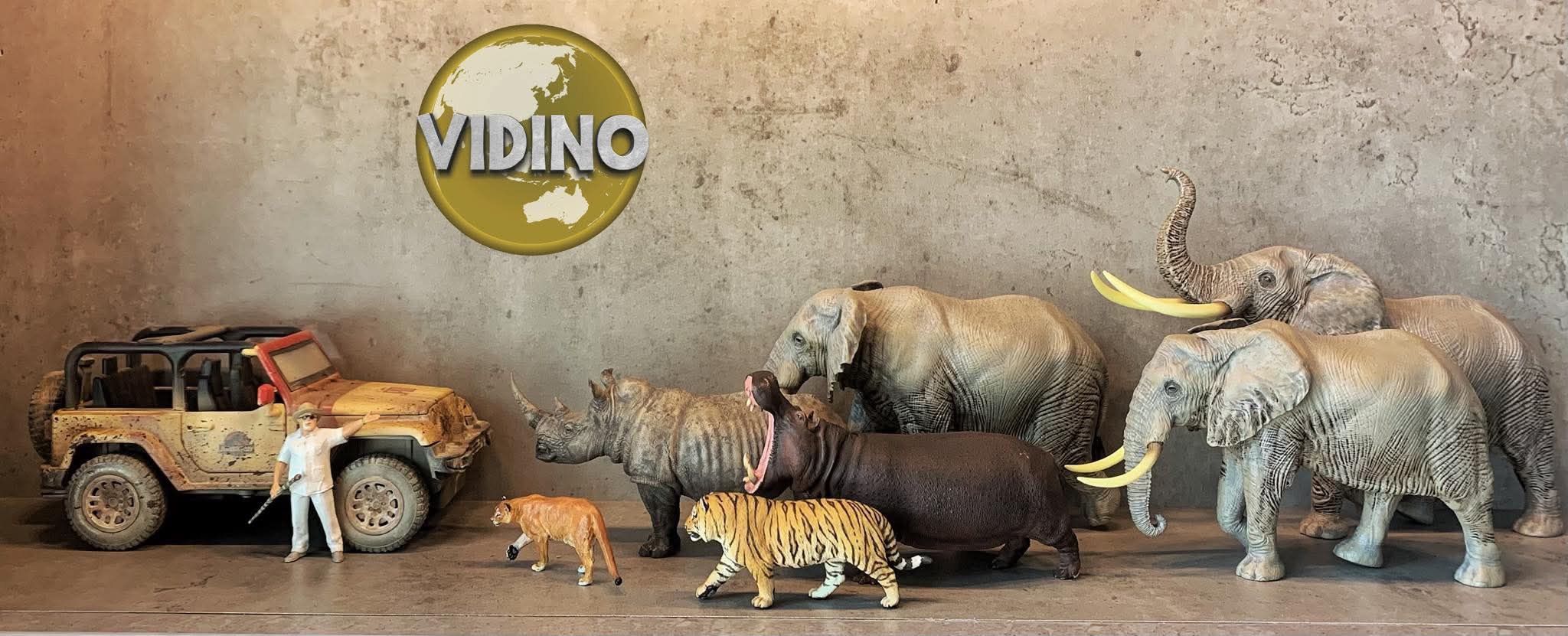  Mô hình động vật tê giác trắng và tê giác đen châu phi  Dafei Studio 1/35. 