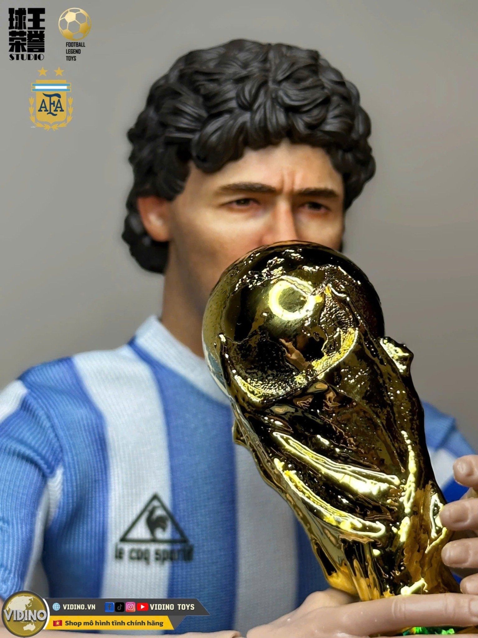  Mô hình cầu thủ bóng đá Maradona Argentina 1/6. 