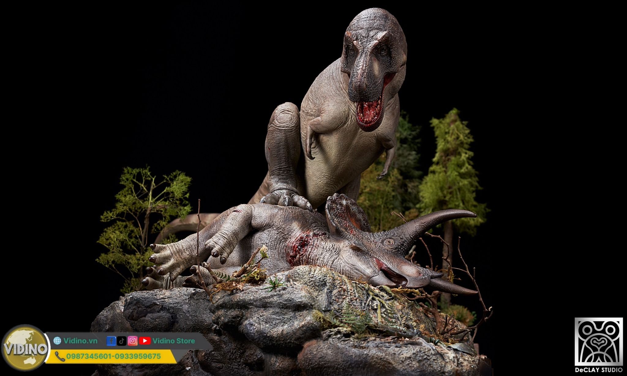  Mô hình Tyranosaurus rex Vs Triceratops Declay studio 