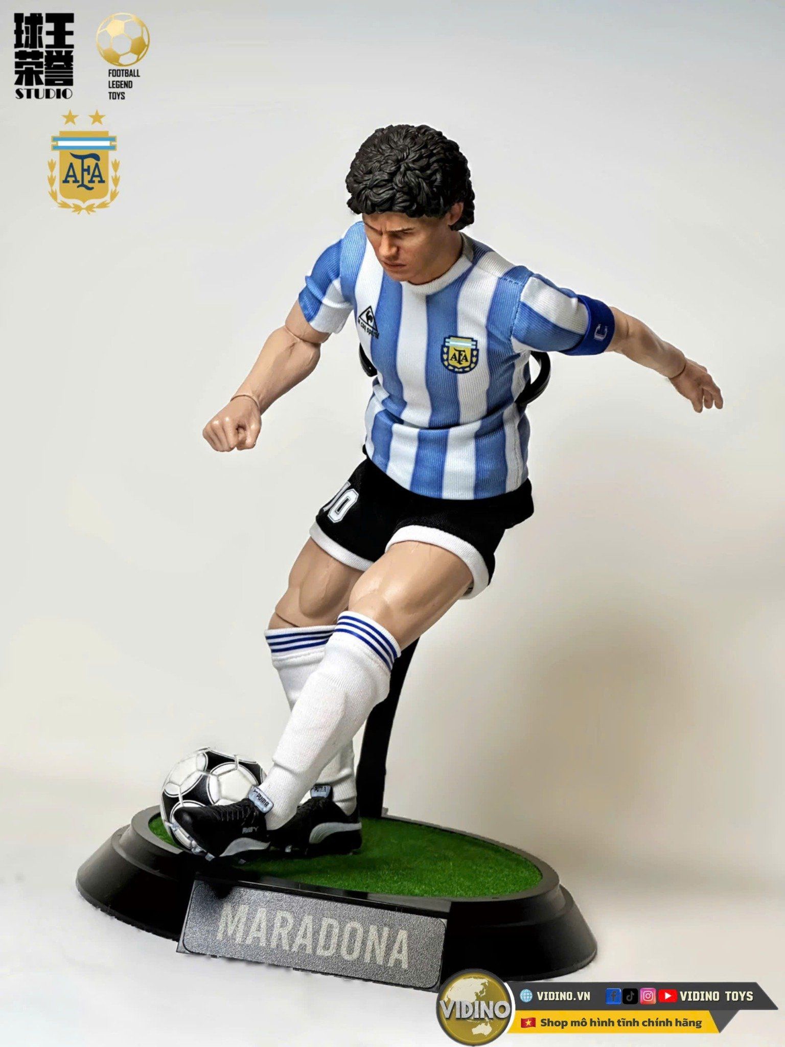  Mô hình cầu thủ bóng đá Maradona Argentina 1/6. 