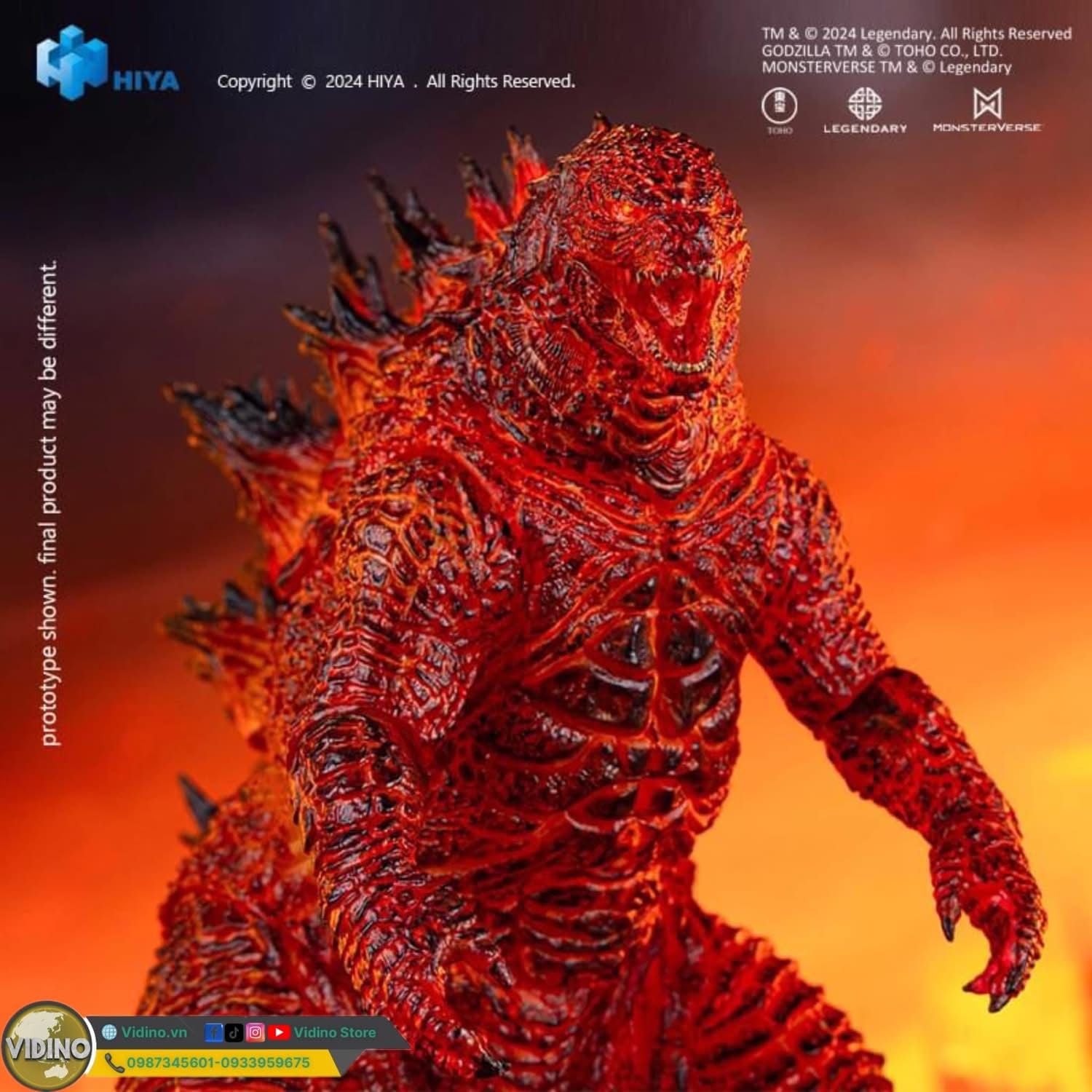  Mô hình Godzilla king of the monster bản burning godzilla battle ver 2019 hiya toys. 