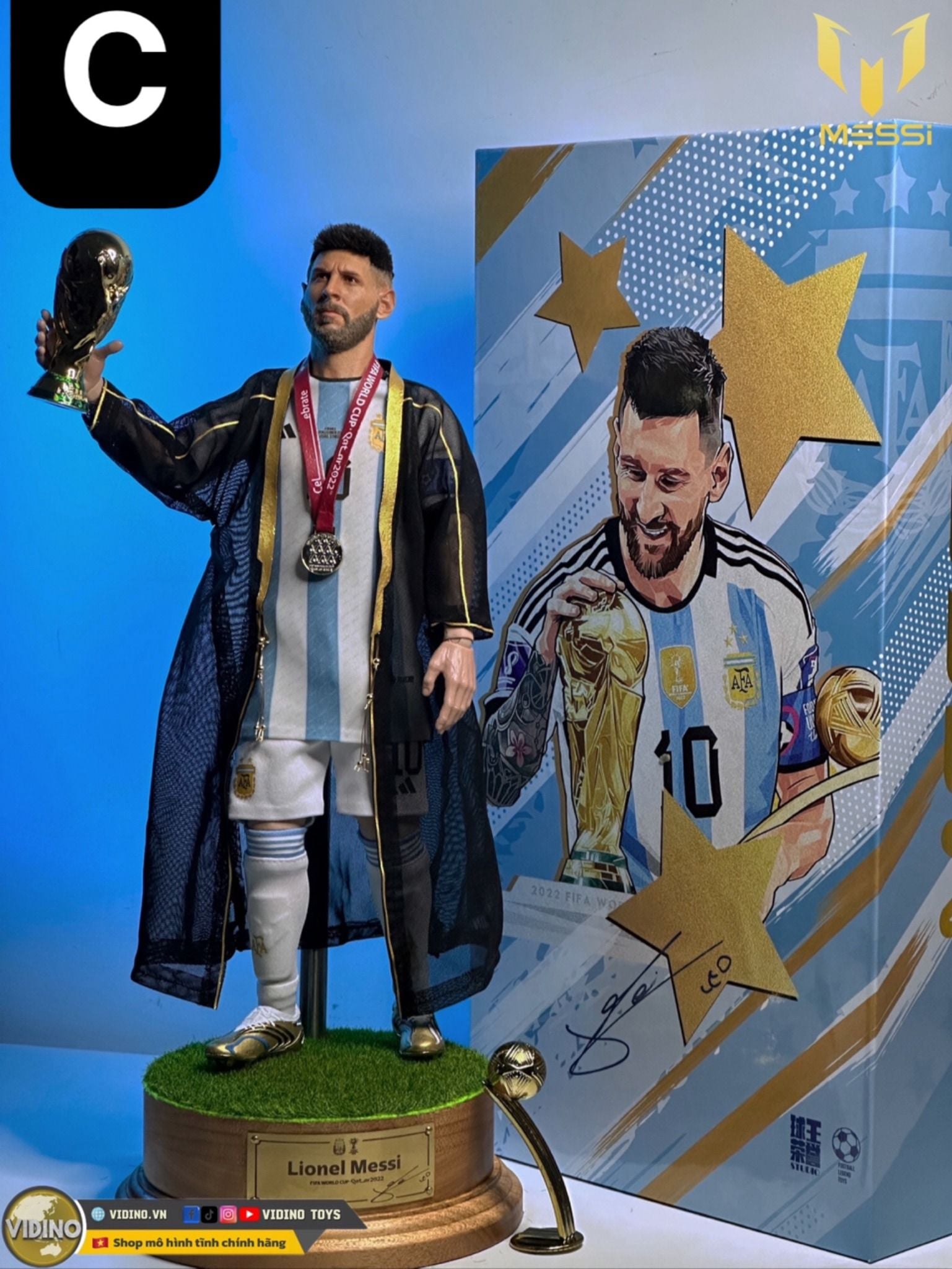  Mô hình cầu thủ bóng đá Messi Argentina tỷ lệ 1/6 ( Part 1). 