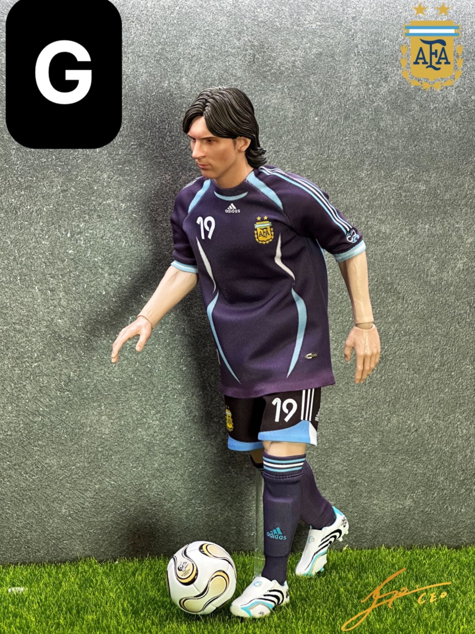  Mô hình cầu thủ bóng đá Messi Argentina tỷ lệ 1/6 ( Part 1). 