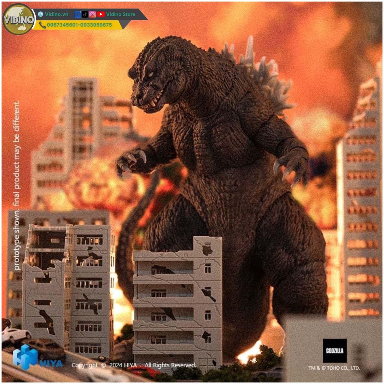  Mô hình cụ Godzilla phiên bản 2001 nhật bản hiyatoys 