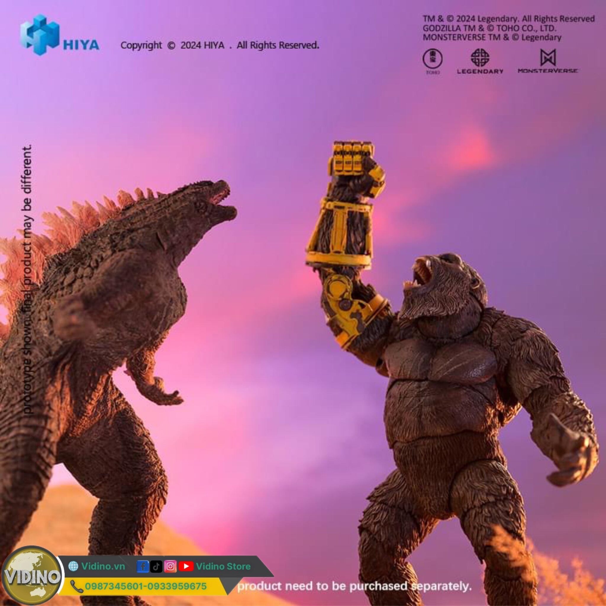  Mô hình kong 2024 hiyatoys bản găng tay new empire. 