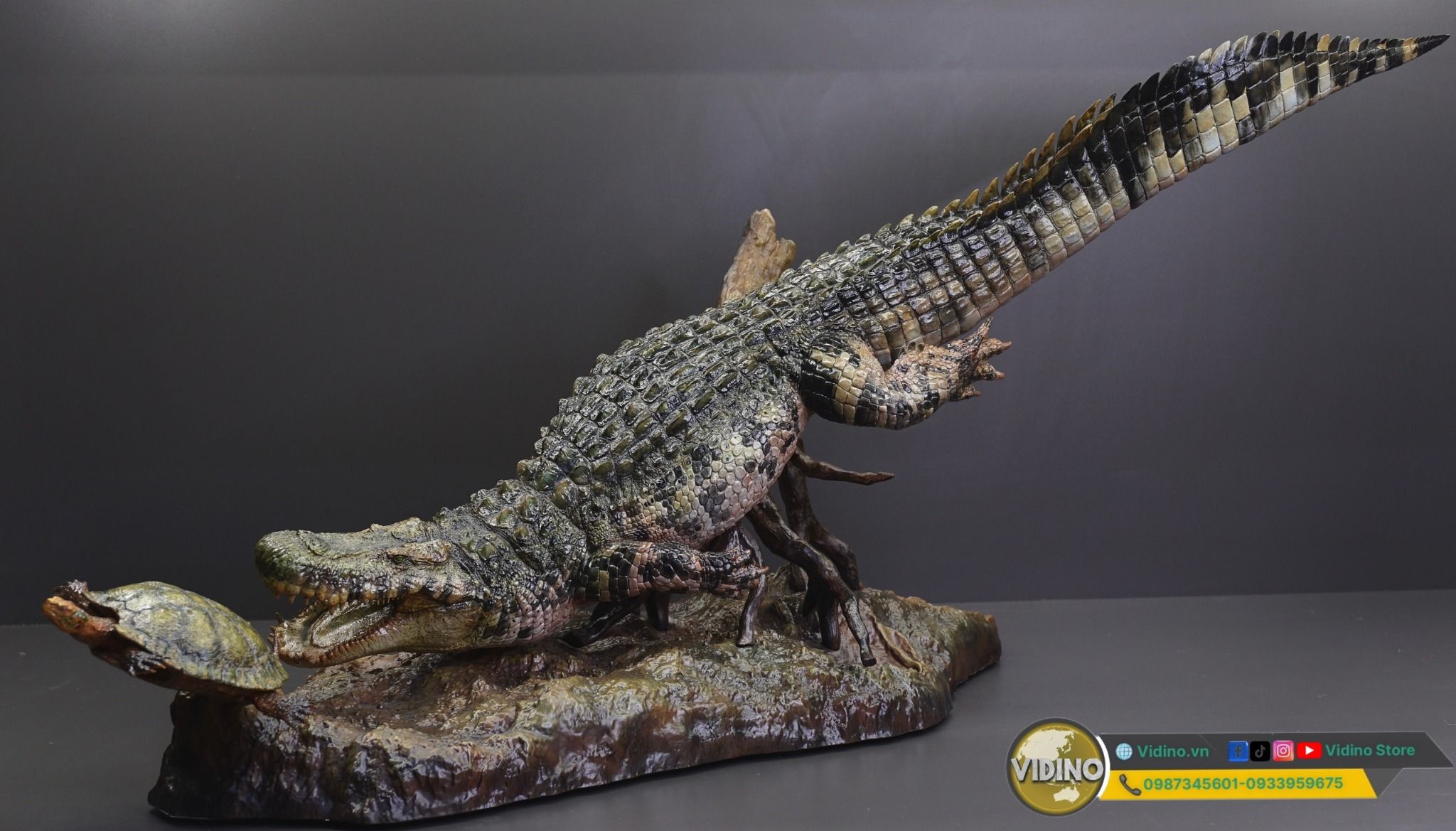  Mô hình cá sấu tiền sử purussaurus musee tỷ lệ 1/18 