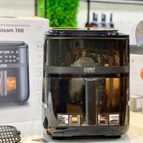 Nồi chiên không dầu kèm hấp hơi nước CASO Airfry & Steam 700 màu đen