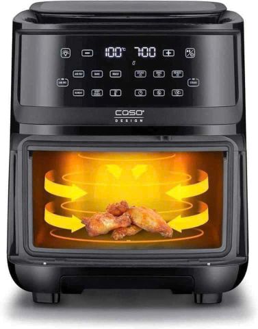 Nồi chiên không dầu kèm hấp hơi nước CASO Airfry & Steam 700 màu đen