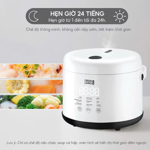 Nồi Cơm Điện Tử  Lebenlang 0.8L