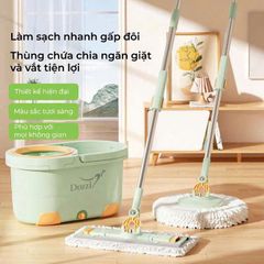Bộ cây lau nhà thông minh 360 độ Dozzi kèm 4 bông lau