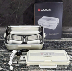 Hộp cơm cắm điện 3 ngăn inox 2LOCK