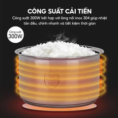 Nồi Cơm Điện Tử  Lebenlang 0.8L