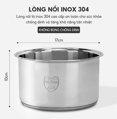 Nồi Cơm Điện Tử  Lebenlang 0.8L