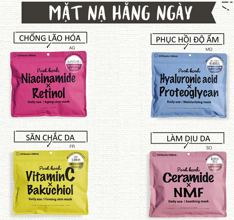 Mặt nạ dùng hàng ngày  -  Posh Kosh so mask 30 sheets