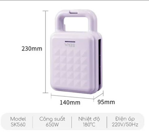 Máy nướng bánh mì đa năng Sandwich Seka SK560 chống dính