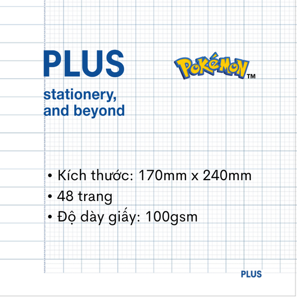 Tập Vở Học Sinh B5 Pokemon 4 ô ly 48 trang