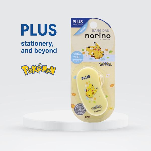 Băng dán 2 mặt Norino bean | Họa tiết Pokemon