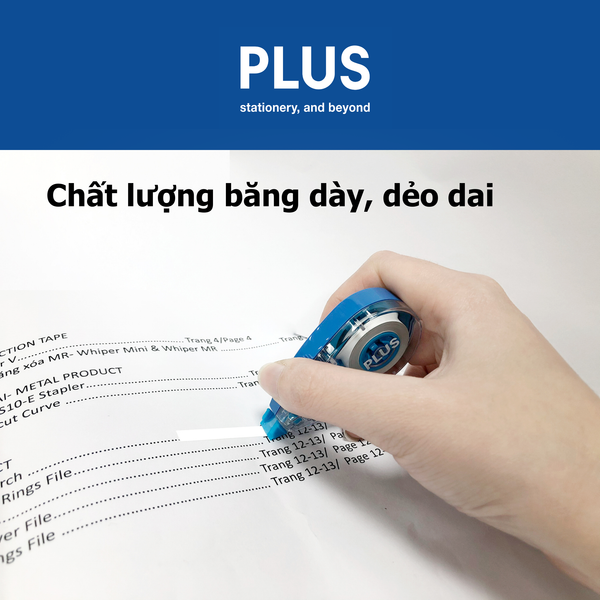 Băng Xóa Mini WHIPER Happy Color PLUS (7m x 5mm) – Nhỏ Gọn, Xóa Êm, Màu Sắc Tươi Sáng