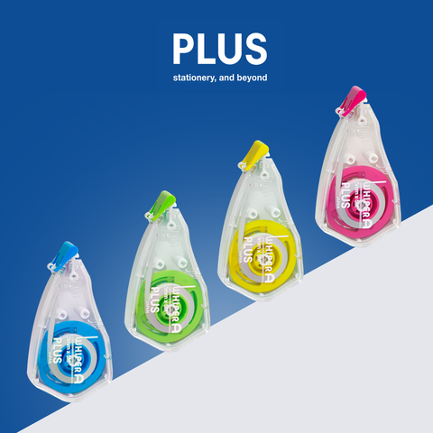 Bút Xóa Kéo PLUS A Happy Color – Băng Dài 8m, Thiết Kế Trẻ Trung, Dễ Sử Dụng