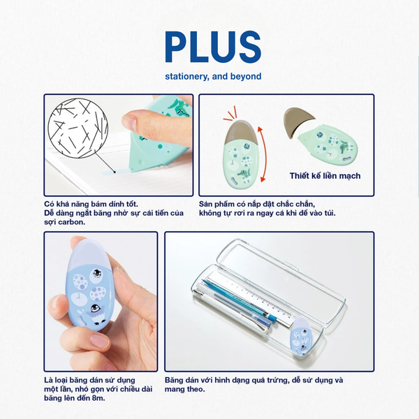 Băng Keo 2 Mặt Dạng Kéo Norino Coro PLUS – Thiết Kế Tiện Lợi, Sạch Sẽ, Dễ Sử Dụng