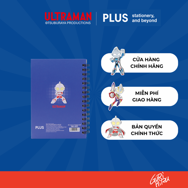 Sổ tay lò xo Ultraman A6 size nhỏ – 160 trang, giấy 80gsm, chống lóa