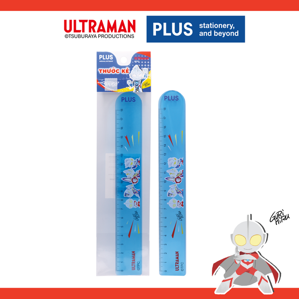 Set Ultraman 3 bút chì + gôm + thước – Bản quyền Nhật Bản, thiết kế tiện dụng