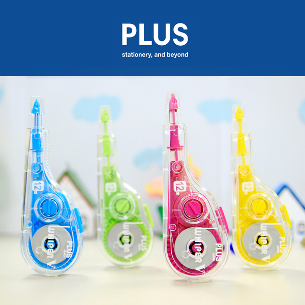 Băng Xóa Kéo PLUS V Happy Color (5mm x 12m) – Thiết Kế Trẻ Trung, Dễ Sử Dụng