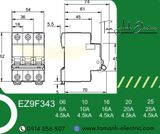  Automat 3P 4.5kA - Át tô mát 3 pha 4.5kA - Automat 3P EZ9F Schneider 