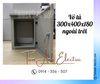 Vỏ tủ điện ngoài trời 300x400x180 tôn sơn tĩnh điện, mái che
