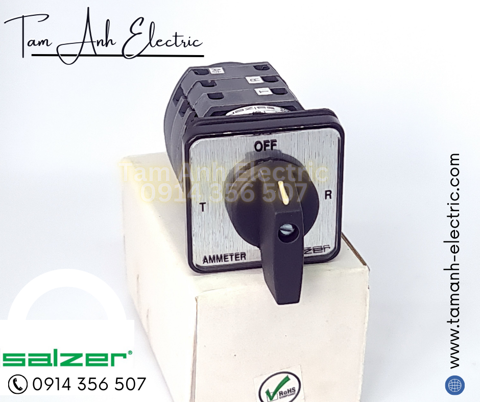 hàng mới Chuyển mạch Salzer TP16 61325 | Ammeter Selector Switch chính hãng