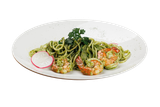  Prawn Pesto Spaghetti 