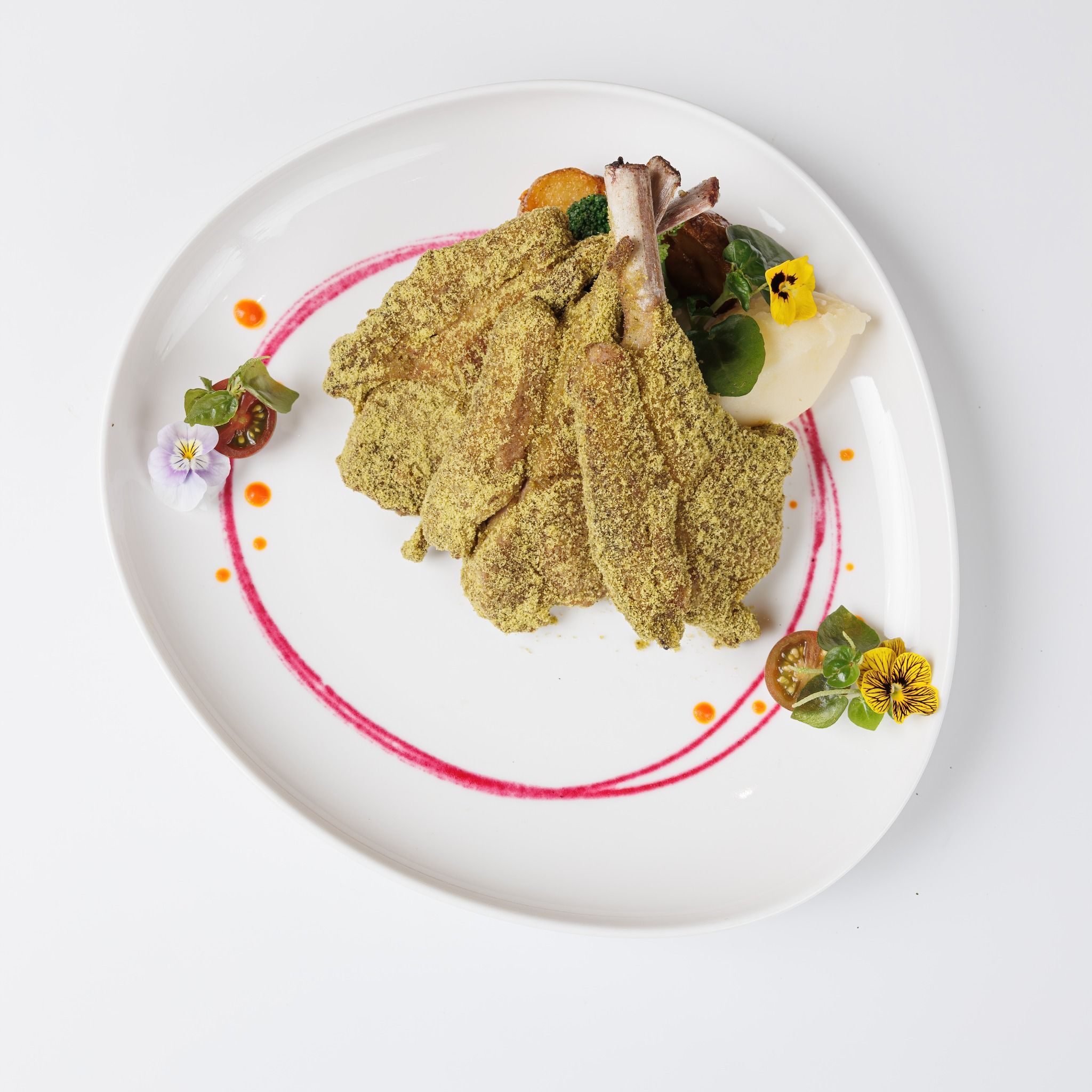  Grilled NZ Lamb Rib w. Mustard 